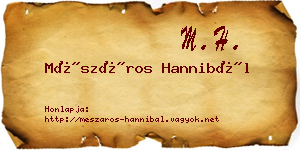 Mészáros Hannibál névjegykártya