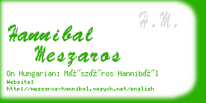 hannibal meszaros business card